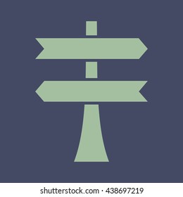 Icon of Blank Road Sign. Eps-10.