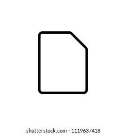 The icon of blank sheet. Simple outline icon illustration, vector of blank sheet for a website or mobile application