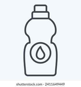 Icon Bleach. related to Laundry symbol. line style. simple design editable. simple illustration