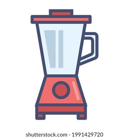 icon blender. kitchen utensils. vector icon filled outline