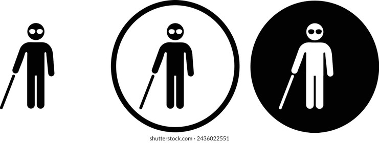 icon blind flow black outline for web site design 
and mobile dark mode apps 
Vector illustration on a white background