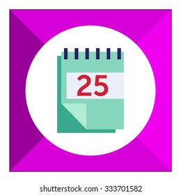 Icon of block calendar with date page