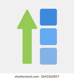Icon block height. Crypto currency elements. Icon in flat style.