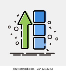 Icon block height. Crypto currency elements. Icon in MBE style.