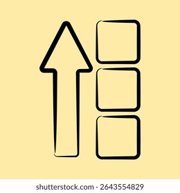 Icon block height. Crypto currency elements. Icon in hand drawn style.