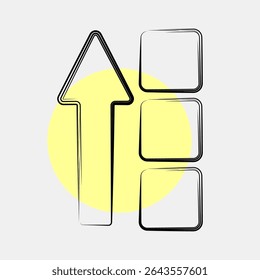 Icon block height. Crypto currency elements. Icon in color spot style.