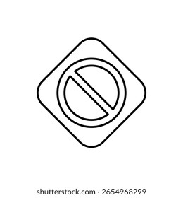 Icono de un bloque, aislado contra un fondo limpio.