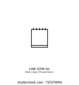 Icon Block note graphic design single icon vector