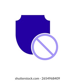 Icon a block shield, isolated against a clean background.
