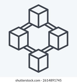 Icon Blockchain. related to Cryptocurrency symbol. line style