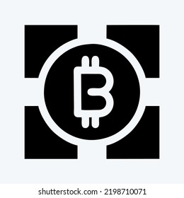Icono de la tecnología Blockchain. adecuado para el símbolo educativo. estilo glifo. diseño simple editable. vector de plantilla de diseño. ilustración simple