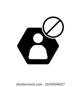 Icono de un usuario bloqueado, aislado contra un fondo limpio.
