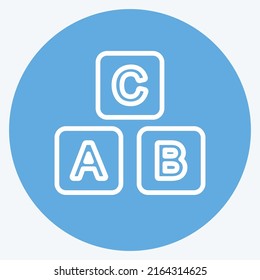 Icon Blocks. suitable for Baby symbol. blue eyes style. simple design editable. design template vector. simple symbol illustration
