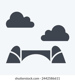 Icon Blocktrans Bridge. related to South Africa symbol. glyph style. simple design illustration