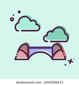 Icon Blocktrans Bridge. related to South Africa symbol. MBE style. simple design illustration