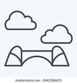 Icon Blocktrans Bridge. related to South Africa symbol. line style. simple design illustration