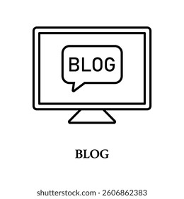Icon a blog, isolated against a clean background.