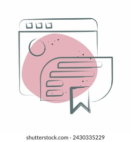 Icon Blogging. related to Post Office symbol. Color Spot Style. simple design editable. simple illustration