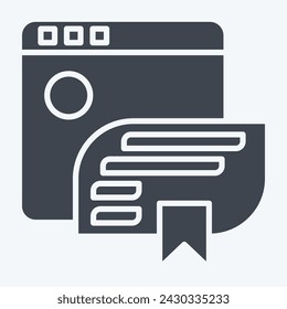 Icon Blogging. related to Post Office symbol. glyph style. simple design editable. simple illustration