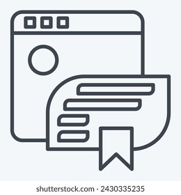Icon Blogging. related to Post Office symbol. line style. simple design editable. simple illustration