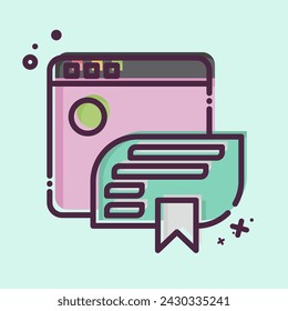Icon Blogging. related to Post Office symbol. MBE style. simple design editable. simple illustration