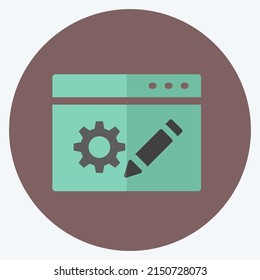 Servicio de blogueo de iconos. adecuado para el símbolo IT Services. estilo plano. diseño simple editable. vector de plantilla de diseño. ilustración de símbolo simple
