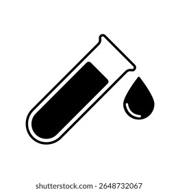 Icono de una muestra de sangre, aislado contra un fondo limpio.