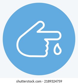 Icon Blood Test. suitable for education symbol. blue eyes style. simple design editable. design template vector. simple illustration