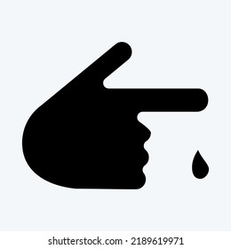 Icon Blood Test. suitable for education symbol. glyph style. simple design editable. design template vector. simple illustration