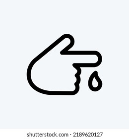 Icon Blood Test. suitable for education symbol. line style. simple design editable. design template vector. simple illustration