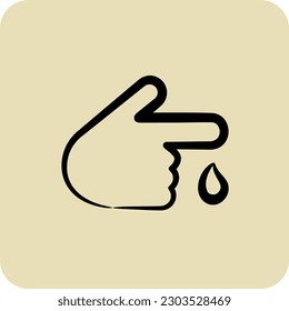 Symbol Bluttest. geeignet für Bildungs-Symbol. handgezeichnet. einfaches Design bearbeitbar. Designvorlage