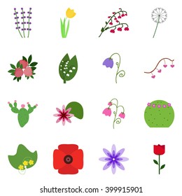 Icon blossom. Vector flowering