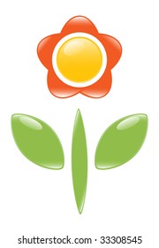 Icon of blossom. Vector-Illustration
