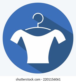 Icon Blouse. suitable for education symbol. long shadow style. simple design editable. design template vector. simple illustration