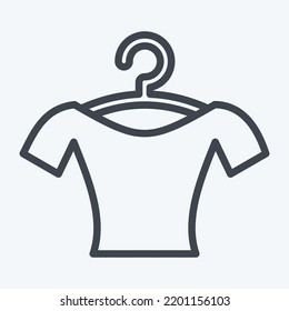 Icon Blouse. suitable for education symbol. line style. simple design editable. design template vector. simple illustration