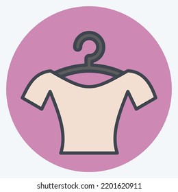Icon Blouse. suitable for education symbol. color mate style. simple design editable. design template vector. simple illustration