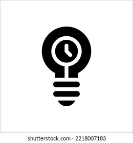 Icon Blub Glyph, Flat Icon Logo Illustration Vector Isolated. Suitable for Web Design, Logo, App.