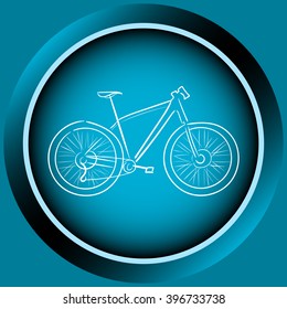 Icon with blue bicycle