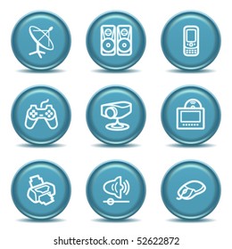Icon with blue button 21