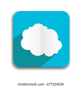 Icon blue cloud Vector EPS 10 illustration.