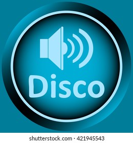 Icon blue disco loudspeaker