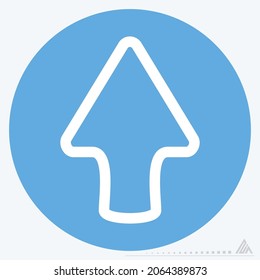 Icon Up - Blue Eyes Style - Simple illustration, Editable stroke, Design template vector, Good for prints, posters, advertisements, announcements, info graphics, etc.