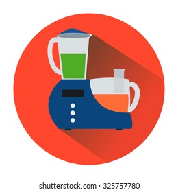 The icon of blue food processor in the red circle