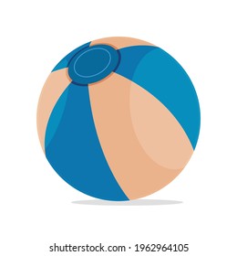 Icon with a blue inflatable ball on a white background for a concept design. Vector illustration of a transparent background.