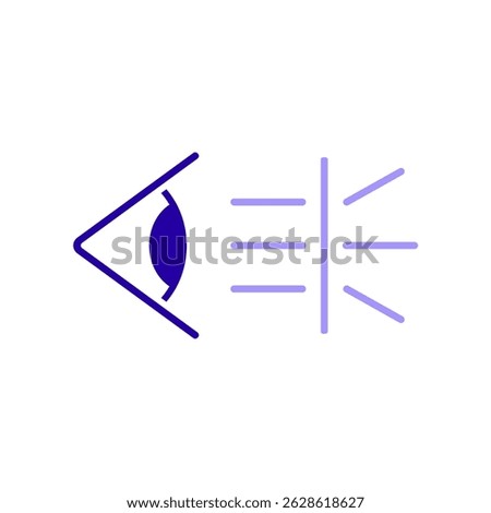 Icon a blue light filter, isolated against a clean background.