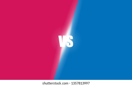 Icon blue neon versus logo vs letters for sports and fight competition. Battle and match, game concept competitive. Vector illustration