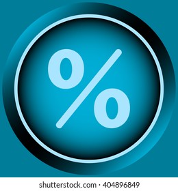 Icon blue percent