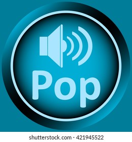 Icon blue pop loudspeaker