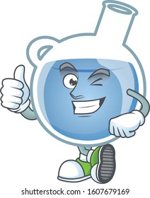 An icon of blue potion making Thumbs up gesture