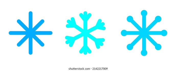 icon with blue snowflakes on white background. Blue watercolor texture. Merry christmas. Vector illustration. stock image. 